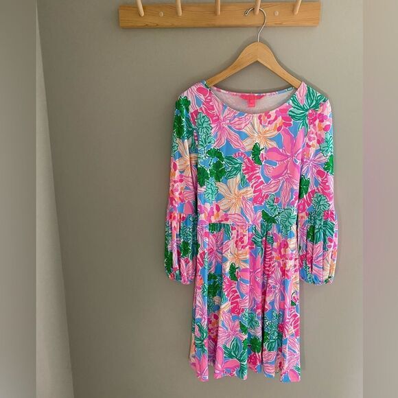 Lilly Pulitzer Dresses & Skirts - Lilly Pulitzer Pink and Blue Green Patterned Dress